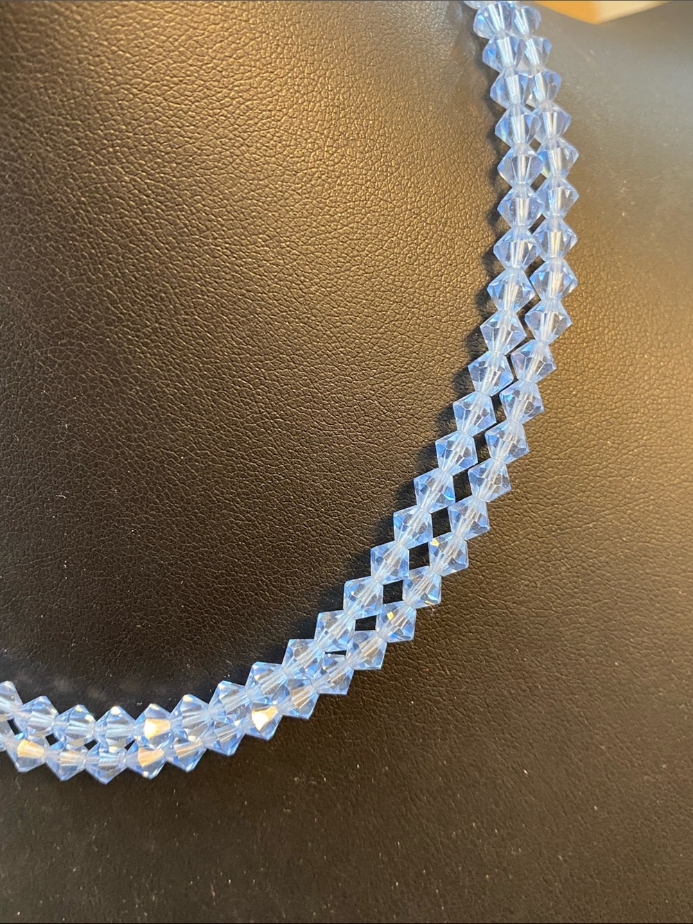 Glass and metal necklace